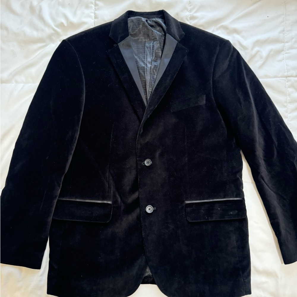 Marc Anthony Classic Black Velvet Blazer